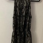 Audrey 3+1 Black Lace Sleeveless Romper L Coquette Girl Boho Cute Goth Fairycore Photo 0