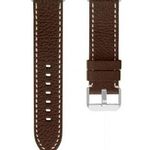 American Exchange nwt pu Leather Watch Strap Compatible 42mm 44mm Brown/Silver Brown Photo 0