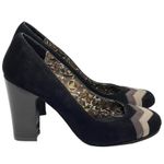 Missoni x Target ミ★ Barkwood Chevron Print Suede Heeled Pumps ミ★ Black ミ★ 6.5M Photo 1