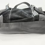 BCBGMAXAZRIA  Black Leather Top Handle Satchel Purse Bag Photo 2