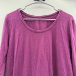 Lululemon  Purple Long Sleeve‎ Scoop Neck High Split Hem Shirt Sz S Photo 1