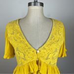 Cleobella  Yellow Ruffle Crop Top Photo 2
