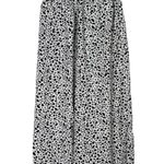 ZARA  Animal Print Culotte Wide Leg High Rise Trouser Pants Pockets XS Black White Photo 6