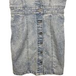 Arizona Jeans Vintage Button Up Denim Bodycon Sleeveless Mini Dress Size Medium Photo 4