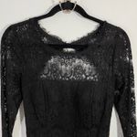 Betsy and Adam Betsy Adams Black Lace Overlay Mermaid Maxi Dress Size 4 Morticia Addams Photo 3