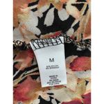 LOGO By Lori Goldstein Printed Sheer Top with Solid Details Medium Black Photo 12