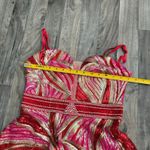 BANJUL  ornate sequin beaded feathered red mini dress Photo 1