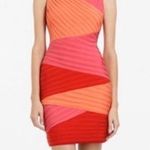 BCBG Maxazria Debra Color Block Pink Orange Dress Photo 1