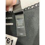 DKNY Womans  Jeans Medium Black Scoop Neck Long Sleeve Pullover Blouse Photo 3