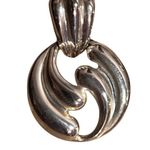 Swirly Curvy Silver Tone Openwork Earrings, Post Back For Pierced Ears Women’s Silver Photo 2