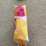 Clinique Lulu DK for  Floral Cosmetic Bag Like New Pink and Yellow Photo 4