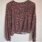 Olivia Rae NWT Leopard Print Sweatshirt Crew Neck Pullover SOFT Photo 5