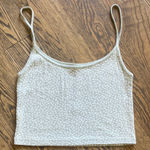 Brandy Melville Green Floral Tank Top Photo 0