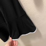 Michael Kors Michael  Black White Trim Long Sleeve Bell Sleeve Formal Dress Sz XS Photo 4