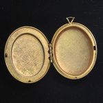 Vintage Cameo blue white ivory purfume Locket pendant 2"×1" gold tone Photo 6