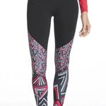 Fabletics Women’s Powerhold High Waisted Mini Peak black/pink leggings, Small Photo 0