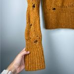 H&M Knit Sweater | Wool Alpaca Blend Distressed Design Fuzzy Unique Sz M Photo 3