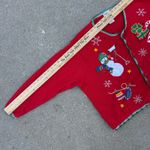Vintage 90s Nutcracker Bold Winter Christmas Embroidered Cardigan Sweater 3X Red Photo 5