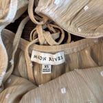 Moon River Tiered Clip Dot Midi Dress Beige Size XS Photo 7