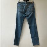 American Eagle  | Blue Straight Jeans with Medium Wash Low Rise Size 28 Photo 3