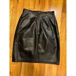 Amati Vintage 90s Black Genuine Leather Zipper Skirt Women’s 6 Bikercore Grunge Photo 4