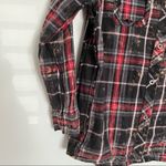 Vintage Havana  Distressed Black and Red Plaid with inside out theme. Size M Photo 2