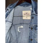 Hollister  Sz XS‎ Distressed Ripped Denim Jacket Medium Wash Womens Juniors Photo 1