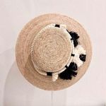 Naples Palm Woven Sun Hat Leaves Macrame Band Women's Large Tan Photo 0