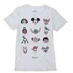 Disney ’s 100 Years Of Wonder Celebration Character Face Graphic T-shirt Photo 0