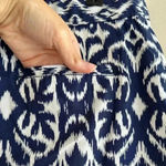 Tori Richard Ikat Navy and White Print Mini Skirt, Preppy Tennis Prep, Size 6 Photo 12