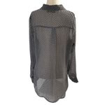 a.n.a  New Approach Women Size Medium Black White Shirt Button Up Sheer (5-246) Photo 1