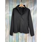 Veronique Branquinho Black Blouse Top Size 38 100% Wool Deep V High Neck Metal Photo 3