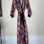 Vintage Floral Satin Kimono Robe Pink Size undefined Photo 6