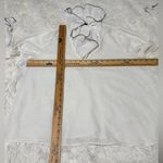 ZARA Blouse Ruffle Trim V-Neck Off-White Color Lightweight Semi-Sheer Top Size M Photo 7