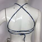 l*space L  Printed Lace Up Strappy Halter Bikini Top Photo 1