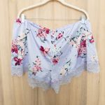 International Concepts Womens Pajama Set Size XL Purple Floral Lace Romantic Photo 5
