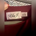 Eliza J  | Maroon Asymmetrical Ruffle Scuba Maxi Gown, Size 12 Photo 7