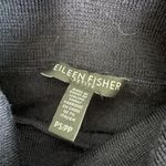 Eileen Fisher Women's  PS Blue 100% Merino Wool Turtle Neck Tunic Sweater Photo 2