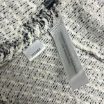 Loft Cream Black Long Sleeve Open Front Cotton Blend Blazer- PXS Photo 12