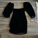 For Love & Lemons Nadine Black Velvet Dress Photo 1
