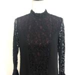 Anthropologie Chole Oliver dress black lace lined size small Photo 2