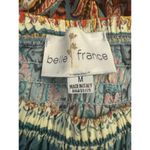 Belle France Paisley Palazzo Cropped Pants Size M Wide Leg Boho Made in Italy Red Size M Photo 3
