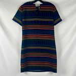 Color Block Colorful Geometric Short Sleeve Mini Dress Medium Orange Photo 1