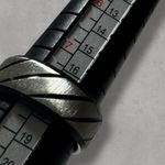 Amazon Silver Stainless Steel Ring with Black Design Photo 2