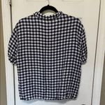 C&C California  Navy and White Checkered Linen Shirt Photo 6