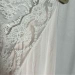 Vintage Lucie Ann 1970’s Light Pale Pink & Lace Flower Nightgown Dress Size L Photo 6