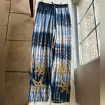 Chasing unicorns under the sea appliqué embroidered pants Blue Size XS Photo 4