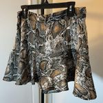 ZARA 9.  Snake Print Ruffle Short Skort Size Medium Photo 3