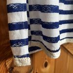 Romeo + Juliet Couture Woman's Small Strapless Maxi Dress Blue White Stripes Photo 4