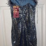 Emerald Sundae Blue Sequin Mini Dress Photo 3